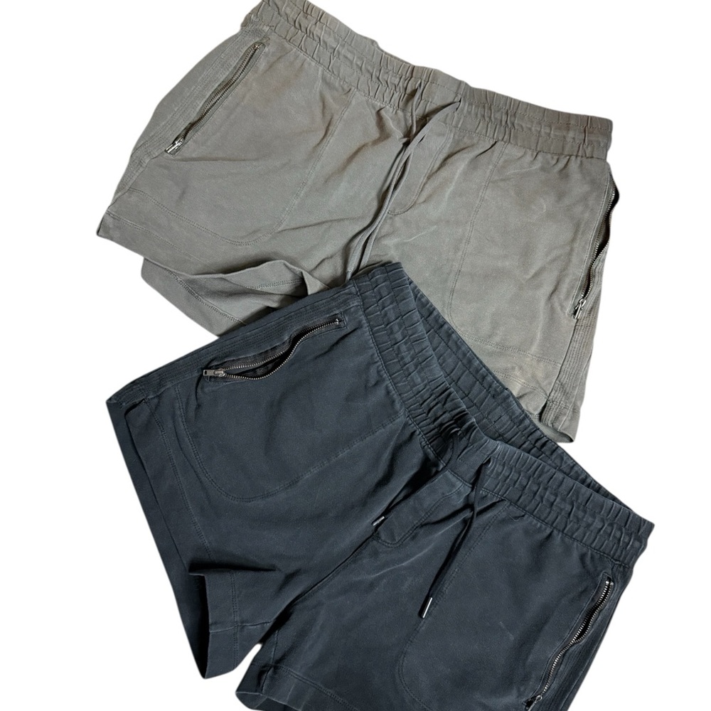 Women’s Casual twill Shorts - Black and Gray